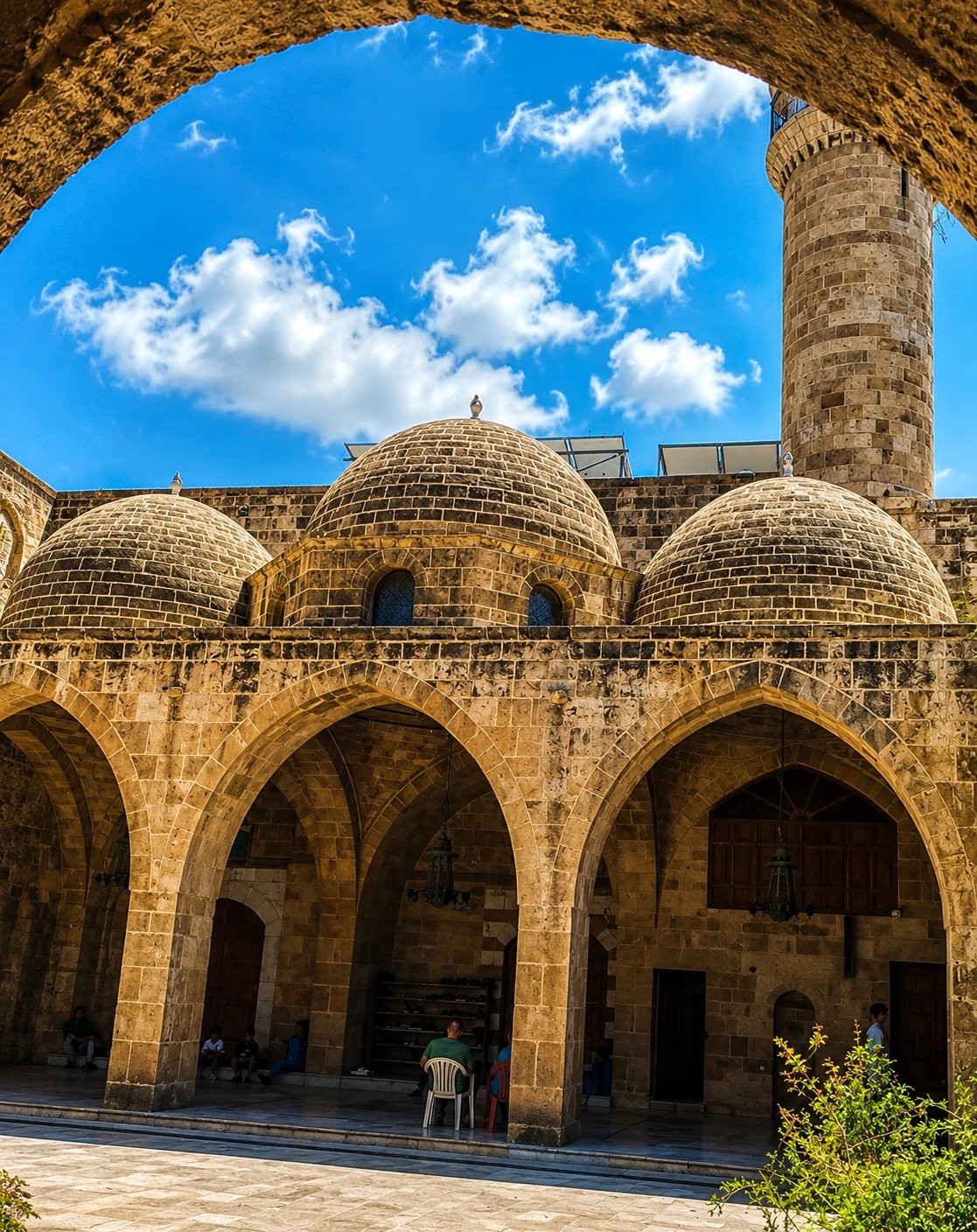 Historic mosque courtyard in Saida